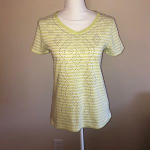 Chico’s Zenergy Bridgette Embellished T-Shirt Sz 0